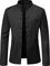 Blazer Herren Anzugjacke mit Stehkragen und Langen Ärmeln Einreiher Anzug Herbst Winter Anzugmantel Formelle Geschäftskleidung Taille zurückziehen Tunika Bluse Für Männer M 5XL