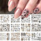 12Design/Sheet Winter Manicure Water Transfer Decals Leopard Animal Print Design Nail Stickers Zebra(02)