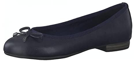 MARCO TOZZI Women's 2-2-22137-20 Ballerina Shoes Ballet Flat, Navy, 4 UK