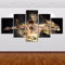 VEYEBZ 5 Stück Gerahmte Leinwand Malerei Kunst Abstrakte Modulare Poster 100×50Cm, Anime One Piece, Portgas-D- Ace Familie Schlafzimmer Wohnzimmer Dekor Möbel Hd Wandbild Drucken Geschenk
