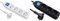 Electraline 32041 Bloc 4 Prises avec Interrupteur/fiche Plate 1,5 m Blanc & 32050 Bloc Multiprises 3 Prises, Interrupteur et fiche Plate - 1,5m, Noir
