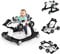 COSTWAY 4 in 1 Lauflernhilfe, Lauflernwagen klappbar mit einstellbarer Höhe & Geschwindigkeit, Baby Walker Autoförmig mit Musikbox, Licht & Rädern, Gehfrei Baby ab 6 Monaten, 12kg Belastbar (Weiß)