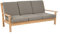 Loungebank Teak 180cm, inkl. Kissen