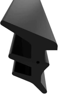 GUARNIZIONE FERMAVETRO IN PVC UNIVERSALE confezione da 5m .Bordatura ad incastro solo pressione per finestre e balconi e infissi. (10mm, Nero)