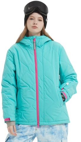 Bluemagic SkiJacken für Damen, Skianzüge Schneeanzüge Outdoor Funktionsjacke, Winddicht Warm und Atmungsaktiv Reißverschlussöffnung(Blau,XS)