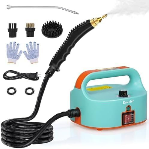 Pulitore a vapore, a vapore, a vapore, potente a mano, 1500 W, pulitore portatile multiuso, 3,5 bar, per casa, cucina, tappeti, vetro, divano