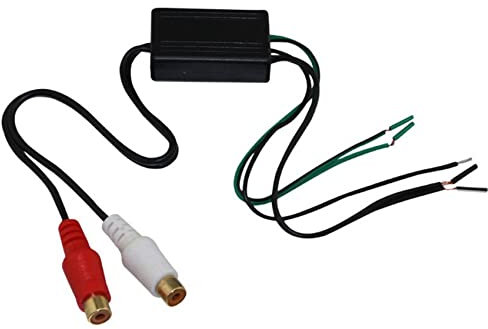 Knadgbft Speaker to 2 RCA Line Output Converter IN/OUT High/Low for Car Audio