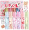 Clear Lip Gloss Sets For Teenage Girls,6 Pcs Fruit-Flavored Lip Oil Lovely Gift, No-Sticky Liquid Lipstick,Long Lasting Lip Glow Balm Lip Care,Natural Plant Formula