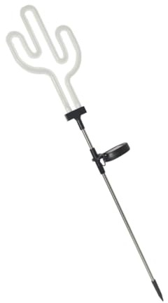 Lampe Solaire Cactus de Jardin Verte en Plastique, Décoration Lumineuse | 1 Pièce, Installation Facile, Éclairage Décoratif pour Jardins et Trottoirs
