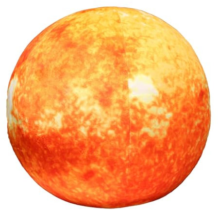 Sonne, Mond, Mars und Erde Plüschkissen, Universum-Serie Plüschtiere Realistische Stellare Planeten Kuscheltier (Sonne,27cm)