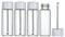 UYGHHK Small Glass Bottle With Spoon, Leak-Proof Sample Vial, 20ml Screw Cap Bottles Transparent (Pack of 4)