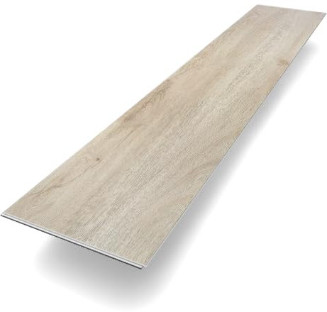 Vinylboden Klick Vinyl Premium Eiche Ameland | Grau Holzoptik | integrierte Trittschalldämmung | 1210 x 228 x 5 mm | Paket mit 2,2 m² | Fußbodenheizung geeignet | 100% wasserfest | Bodenglück