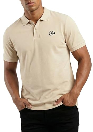 JACK & JONES Infinity Herren Poloshirt Rise Infinity Polohemd Kurzarm Shirt Moonbeam L