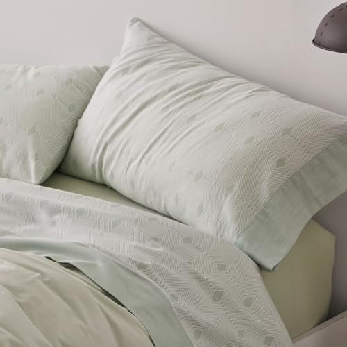 Burrito Blanco Flanell-Bettwäsche aus Baumwollflanell, für 180 cm breite Betten (+ verfügbare Größen), Design 571, Minzgrün (180 x 190/200 cm)