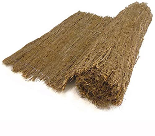 Clôture décorative pour jardin, clôture de jardin nature bruyère 1 x 3 m 3 cm d'épaisseur clôture en métal pour chien barrière pour animaux de jardin