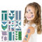 Qpout Meerjungfrauenschuppen Temporäre Tattoo für Kinder Mädchen Frauen, 20 Blatt Meerjungfrauen Motiven Tattoos für Gesicht Hände und Körper, Make-up-Accessoires mit Meerjungfrauen