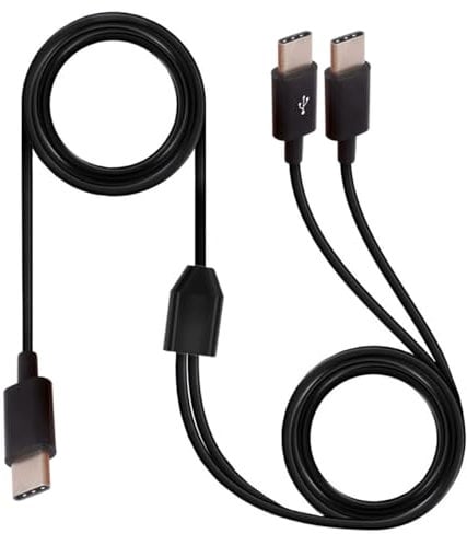 HUHANGGod Multi USB C Splitter Cable, 2 in 1 Type C Charging Cable, USB C to 2 USB C Port, Type C Male To 2 Male Data Charge Cable Wire Cord for Mobile/Android 1.5meter (2 TypeC)