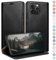 HUOUH for iPhone 16 Pro Max 6.9 Wallet case with RFID Blocking PU Leather,Flip Folio Book covers,Credit Card Holder Shockproof Phone case Women Men for Apple 16 Pro Max case Black