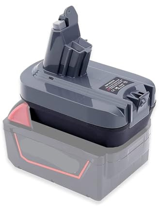 ZFHEGFVS MT18DSV6-Adapter, Kompatibel Mit Makita, Kompatibel Mit Dewalt, Kompatibel Mit Milwaukee, 18-V-Lithiumbatterie-Konverter Auf, Kompatibel Mit Dyson, V6, Staubsauger-Batterieadapter(V6C)