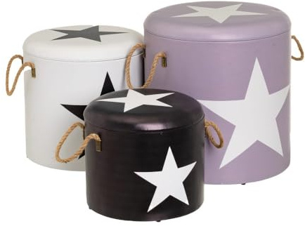 Set mit 3 Sitzsäcken Arcon aus PU und MDF in Weiß und Natur