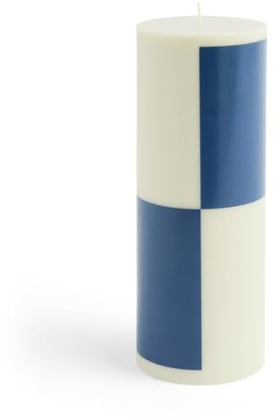 HAY - Column Kerze, L, milky green/dark blue