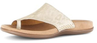 Gabor Damen Flip Flops, Frauen Zehentrenner,senkfuss,senk-spreizfuss,Ladies,Women's,Woman,zehenstegsandalen,Sommerschuhe,Platino,37 EU / 4 UK