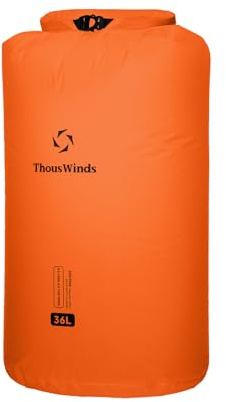 Thous Winds Heavy Duty Waterproof Dry Bag, 36L Lightweight Roll Top Dry Storage for Travel, Camping, Hiking, Kayaking, Fishin