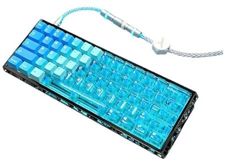 UINJIASCB Recessed Mirror Finish Silver Custom Mechanical Keyboard, Compatible For Wooting 60HE V2 PCB, Personalized Gaming Keyboard
