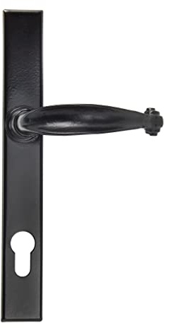 From The Anvil Black Cottage Slimline Lever Espag. Lock Set
