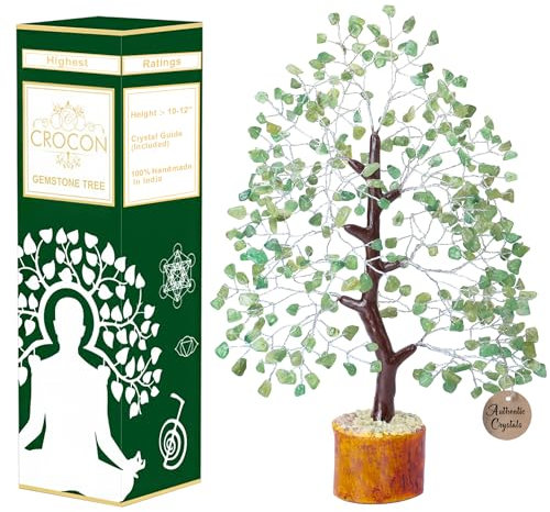 Green Jade Feng Shui Healing Crystals Tree of Life Gemstone Crystal Tree Bonsai for Spiritual Gifts Sage Green Home Decor present mum Gift for Women birthday gifts for men house warming gifts 10-12