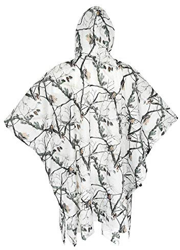 Leichte Camo Regen Poncho Multifunktionale Military wasserdichte Kapuzen-Regenmantel für Outdoor Jagd Angeln