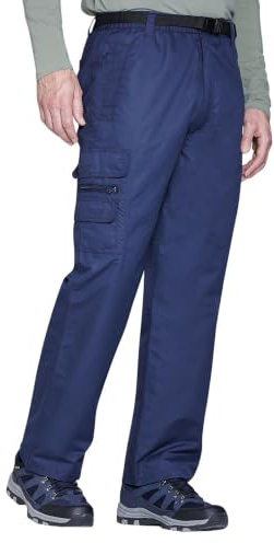Chums Men's Fleece Lined Waterproof Action Trouser with Belt Warm and Weather-Resistant Pants