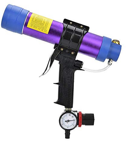 Druckluft-Kartuschenpistole, Glasklebepistole mit Einstellventil 310ml