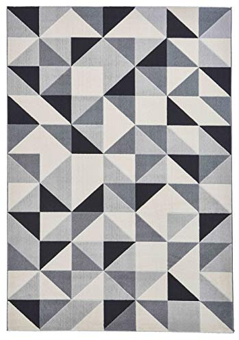 Think Rugs, Vancouver 18214 Grey/Black - 120 x 170