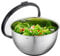 GEFU Edelstahlschüssel MUOVO – robuste Rühr-, Servier- oder Salatschüssel mit Silikonboden, Aufbewahrungsdeckel & praktischer Messanzeige, Ø 24 cm, Fassungsvermögen 4,5 l