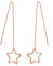 MICSAVI Orecchini Lunghi da Donna con Pendente a Stella in Argento Sterling 925, Oro Rosa, 10CM