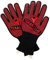 TEXAS CLUB Gants de Barbecue résistants à la Chaleur I Gants ignifuges en Tissu Deyan I Gants de Cuisine Gants de Four pour pâtisserie, Cuisine et Barbecue - Noir/Rouge
