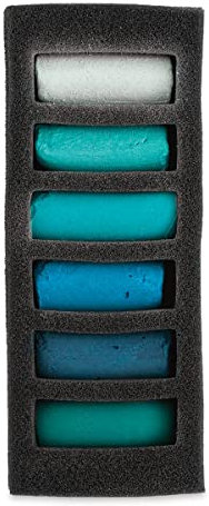 Sennelier Pastel case - 6 Half Pastels - Emerald Sea