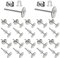 TOAOB 500pcs Acier Inoxydable Boucles d'Oreilles Poteaux Plat Pad 6mm 8mm avec Dos Papillon Apprêt et Fermoirs en Silicone Transparent pour Accessoires de Bijoux Fabrication Création