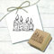 DEKO-LANDO Stempel Vier Kerzen - Advent Weihnachten Motivstempel Holzstempel Kerze - Abdruck 48 x 38 mm