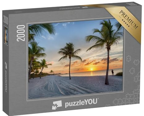 puzzleYOU: Puzzle 2000 Teile „Sonnenaufgang am Strand von Smathers, Key West, Florida“ – aus der Puzzle-Kollektion Strand, Strand & Meer