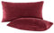 BaSaTex Winter Plüsch Kissenbezüge Kissenhüllen | 2er Pack 40x80 cm | Cashmere-Touch Coral Fleece,Rip-Cord“ | Sofakissen Couchkissen Zierkissenbezug | Reißverschluss | Bordeaux