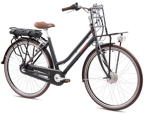 TRETWERK - 28 Zoll E-Bike Damen Pedelec - Sophia schwarz - E-Citybike Damenfahrrad mit 3 Gang Shimano Nexus Nabenschaltung - Elektrofahrrad mit Frontmotor 250W, 36V