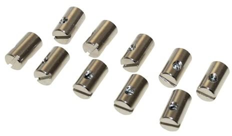 10x Bowdenzug Schraubnippel Klemmnippel 5,5x10 mm für Mofa Moped Mokick | Kompatibel mit Puch Hercules Kreidler Zündapp