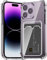 ÁRBOLORO Hülle für iPhone 14 Pro mit Kartenfäch Transparent Silikon TPU Handyhülle Ultra Dünn Weiche Stoßfest Flexibel Handy Tasche Bumper Case für iPhone 14 Pro