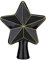 Christbaumspitze Glas 17cm Baumspitze Stern Uni Tannenbaumspitze schwarz - Ebony Black