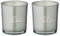 EDZARD 2er-Set Teelichtgläser Sylt (Höhe 8 cm, Ø 7,5 cm) in Grau | Windlicht mit Sylt-Koordinaten – Dekorative Geschenkidee für Sylt-Liebhaber