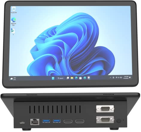 HIGOLEPC Mini PC,10.1 Inch Touchscreen Win 11 Pro Mini Computer, Celeron J4125 8GB RAM/128GB ROM Mini PC with Screen,Dual R232 HDMI,BT 5.2,WiFi 5.0,Type-C,Support Auto-Boot.