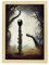 Nacnic Oboe im T. Burton Stil. Illustrationen von Jobs und Berufen, inspiriert von Burtons Dark und Goth Kunst. Innenarchitektur und Dekoration. A4 Holzrahmen.