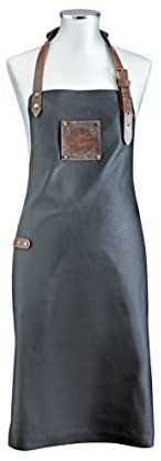 F.DICK Lederschürze XL (Kochschürze/Schürze/Grillschürze schwarz) 9166800-XL-01